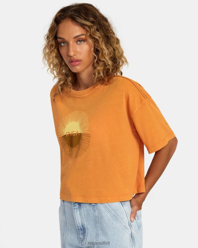Clothing V84B1173 tangerine RVCA Women Solar Eclipse Tee