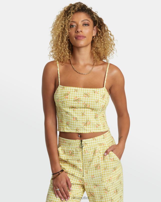 Clothing V84B1179 golden RVCA Women United Tank Top