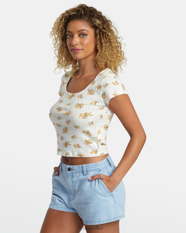 Clothing V84B1186 whisper white RVCA Women Sweet Tee