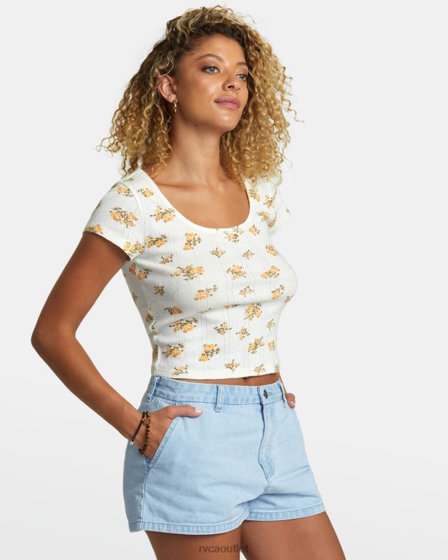 Clothing V84B1186 whisper white RVCA Women Sweet Tee