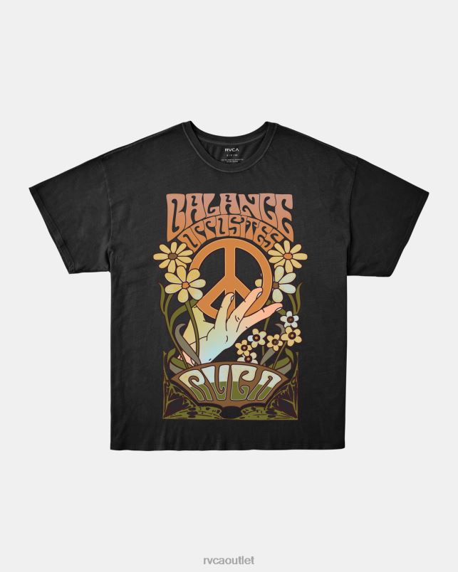 Clothing V84B1192 black RVCA Women Uprising Tee