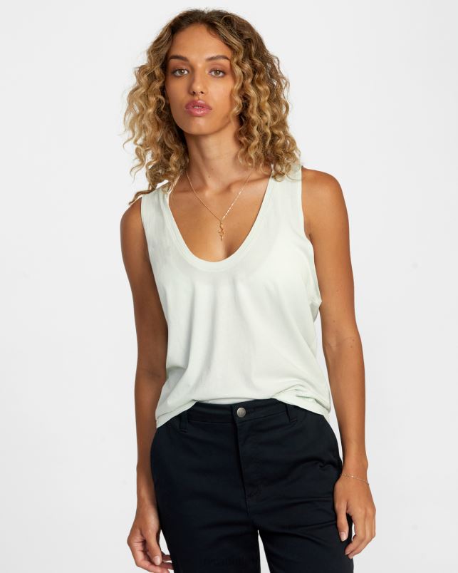 Clothing V84B1197 sky blue RVCA Women Minted Tank Top
