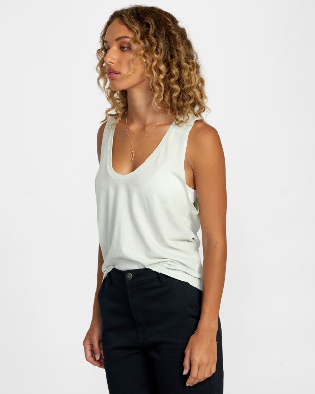 Clothing V84B1197 sky blue RVCA Women Minted Tank Top