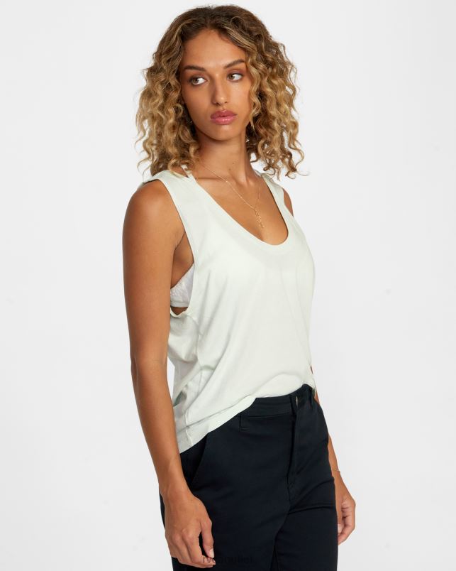 Clothing V84B1197 sky blue RVCA Women Minted Tank Top