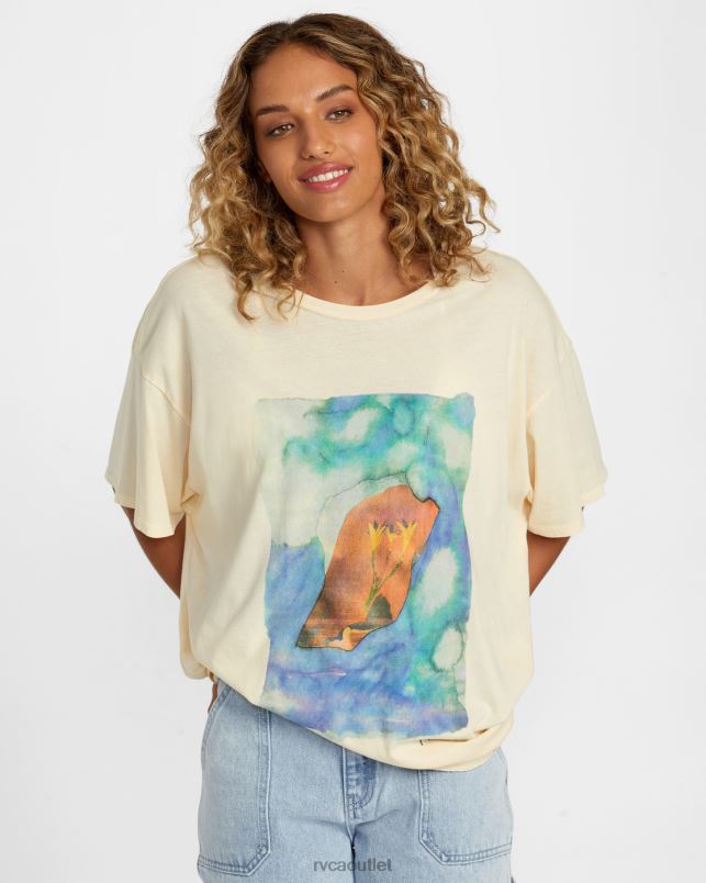 Clothing V84B119 cream RVCA Women Colin Sussingham Float Tee
