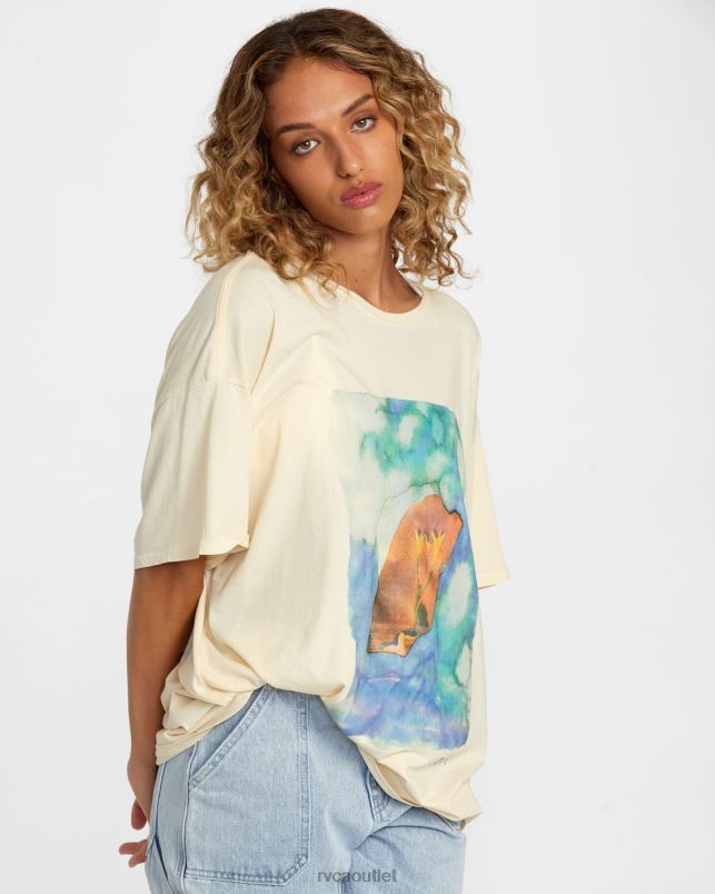 Clothing V84B119 cream RVCA Women Colin Sussingham Float Tee