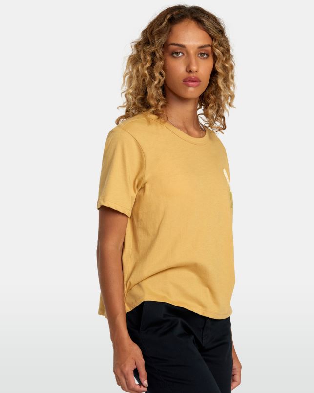 Clothing V84B1218 straw RVCA Women Essential Tee