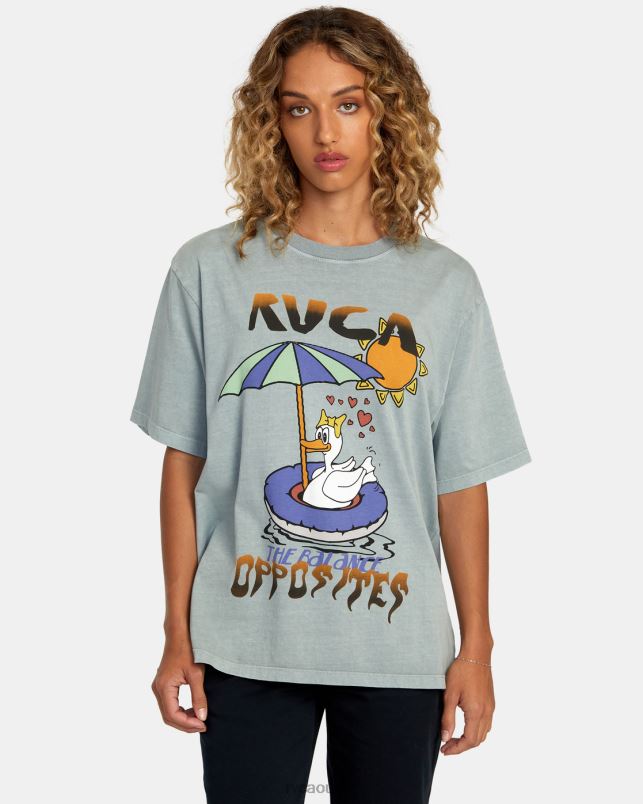 Clothing V84B1237 shale RVCA Women Sun Baked Tee