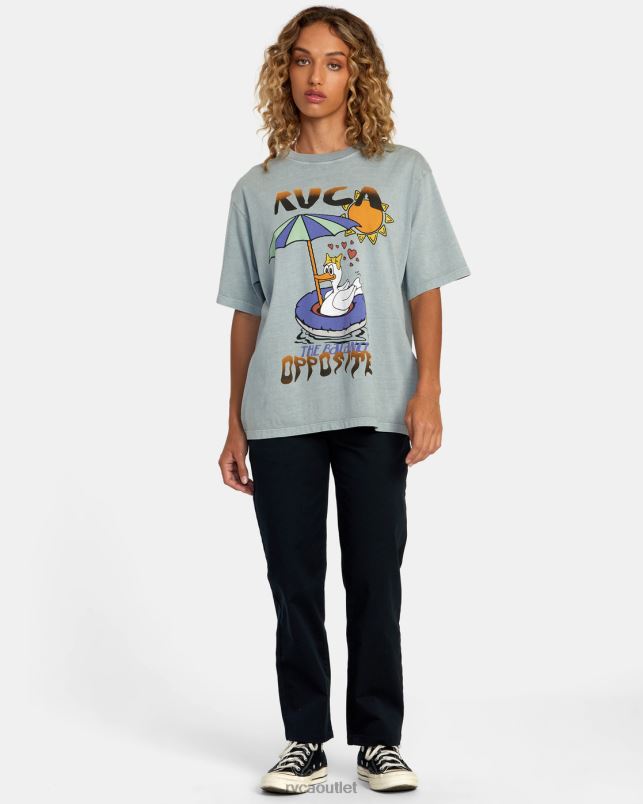 Clothing V84B1237 shale RVCA Women Sun Baked Tee