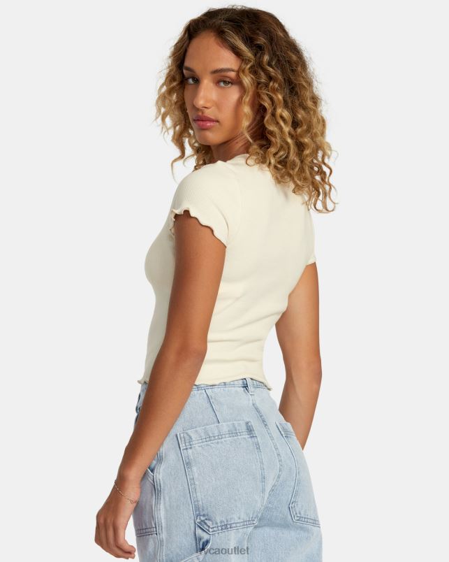Clothing V84B1243 cream RVCA Women Shine Tee