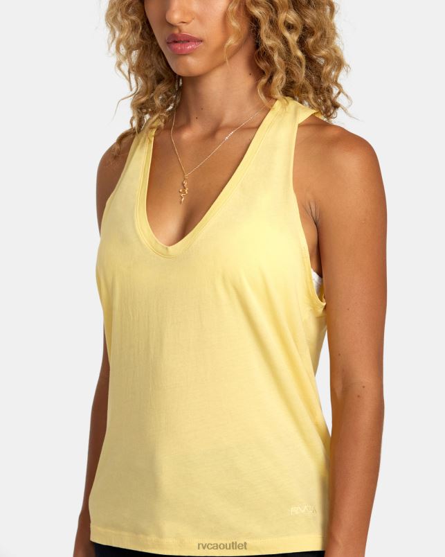 Clothing V84B1248 golden RVCA Women Minted Tank Top