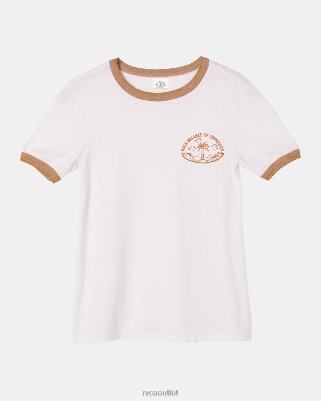 Clothing V84B1250 vintage white RVCA Women Rose Machado Encinitas Tee