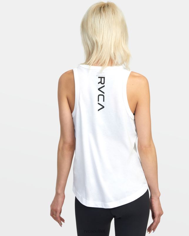 Clothing V84B1267 white 2 RVCA Women VA Muscle Workout Tank Top