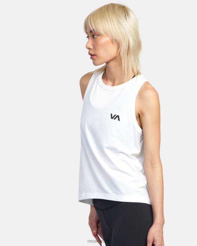Clothing V84B1267 white 2 RVCA Women VA Muscle Workout Tank Top