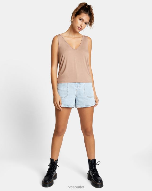 Clothing V84B1273 wood RVCA Women Minted Tank Top