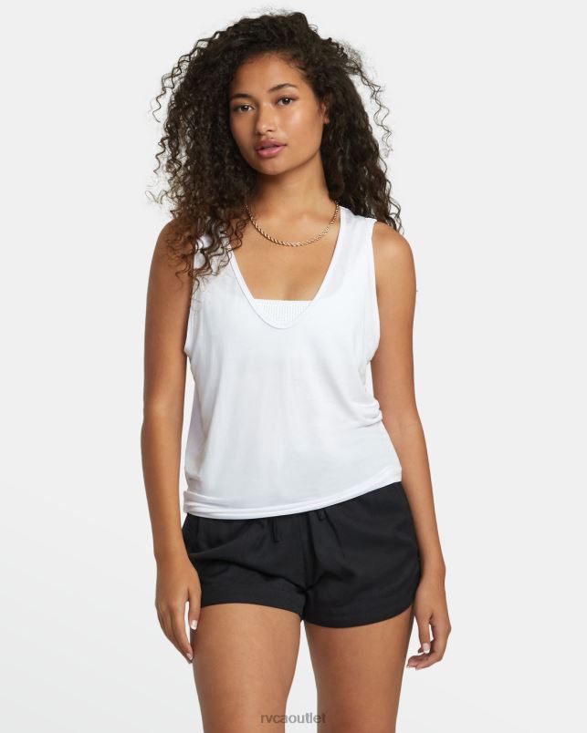 Clothing V84B1275 whisper white RVCA Women Minted Tank Top