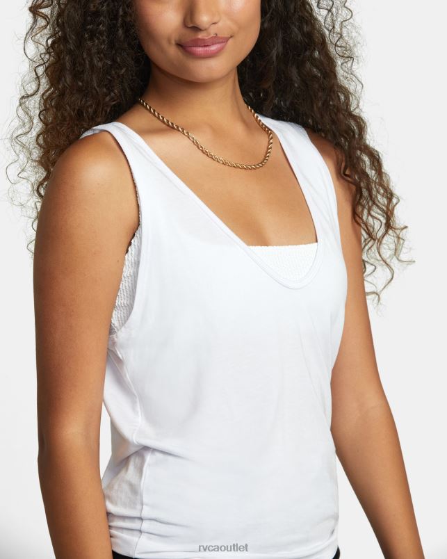 Clothing V84B1275 whisper white RVCA Women Minted Tank Top