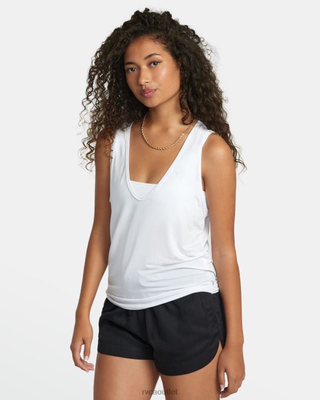 Clothing V84B1275 whisper white RVCA Women Minted Tank Top