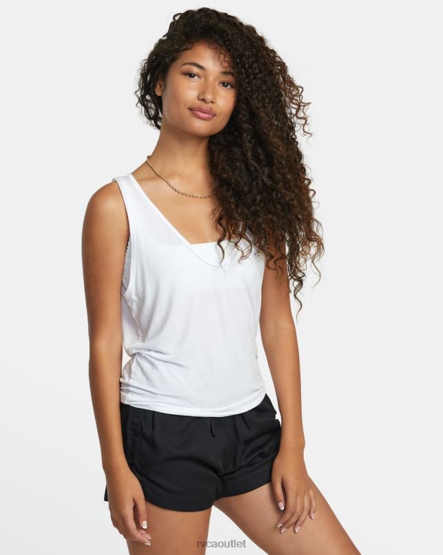 Clothing V84B1275 whisper white RVCA Women Minted Tank Top