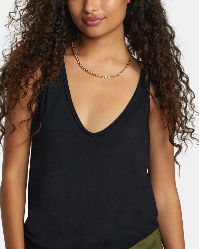 Clothing V84B1277 true black RVCA Women Minted Tank Top