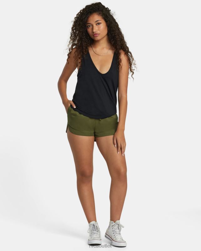 Clothing V84B1277 true black RVCA Women Minted Tank Top