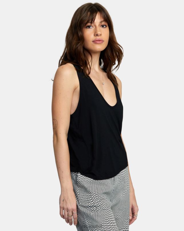 Clothing V84B1277 true black RVCA Women Minted Tank Top