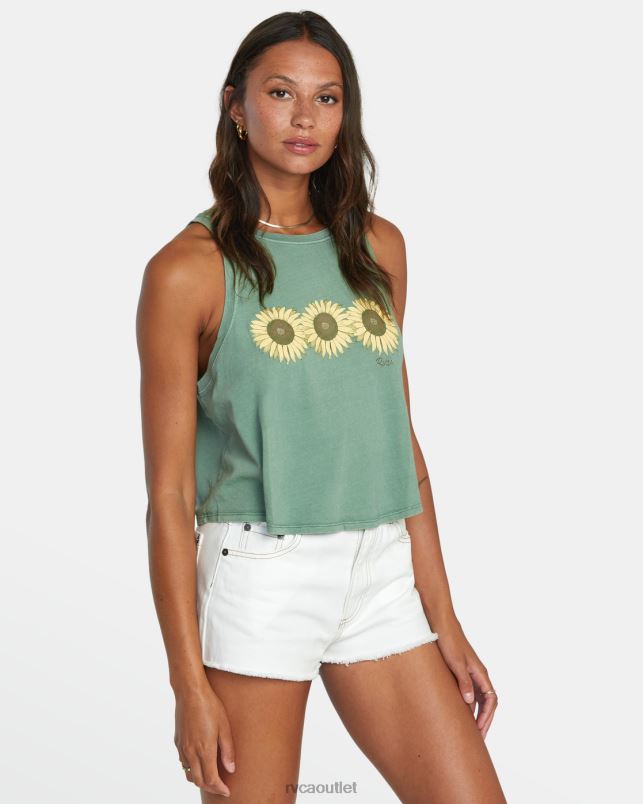 Clothing V84B1282 dark ivy RVCA Women Sunflower Tank Top