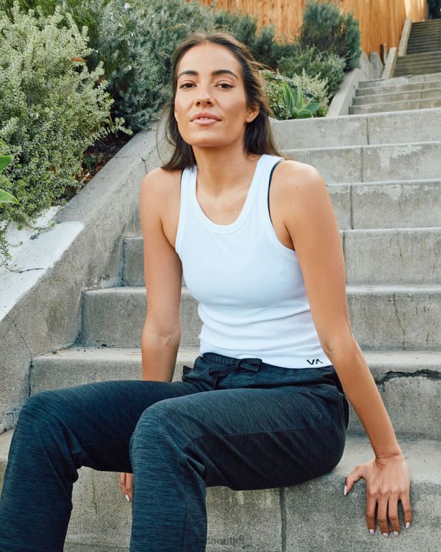 Clothing V84B1301 white RVCA Women VA Essential Ribbed Tank Top
