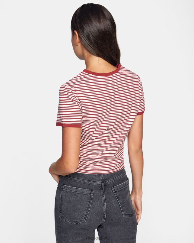 Clothing V84B1320 dusty red RVCA Women Sure Thing Tee