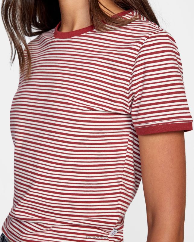 Clothing V84B1320 dusty red RVCA Women Sure Thing Tee