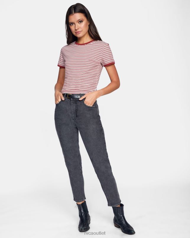 Clothing V84B1320 dusty red RVCA Women Sure Thing Tee