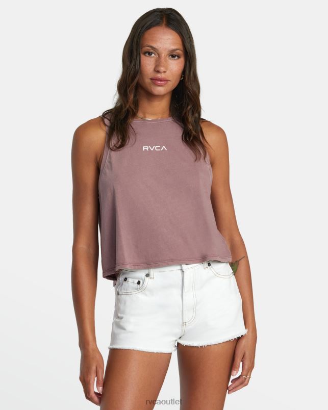 Clothing V84B1323 mauve RVCA Women Small Tank Top