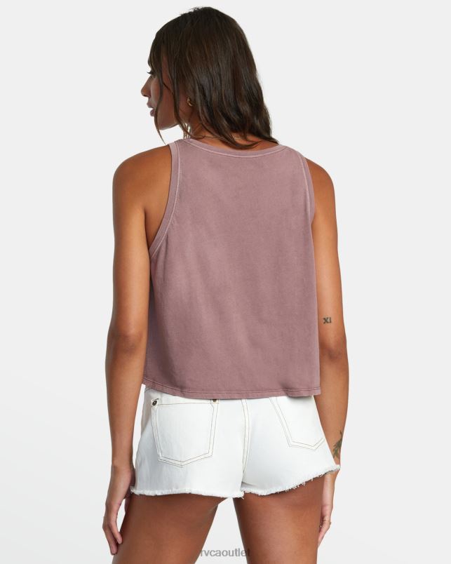 Clothing V84B1323 mauve RVCA Women Small Tank Top