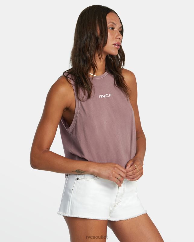 Clothing V84B1323 mauve RVCA Women Small Tank Top