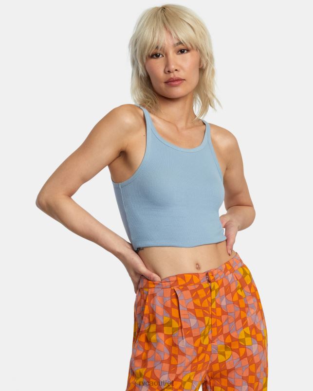 Clothing V84B1335 dusty blue RVCA Women Slide Tank Top
