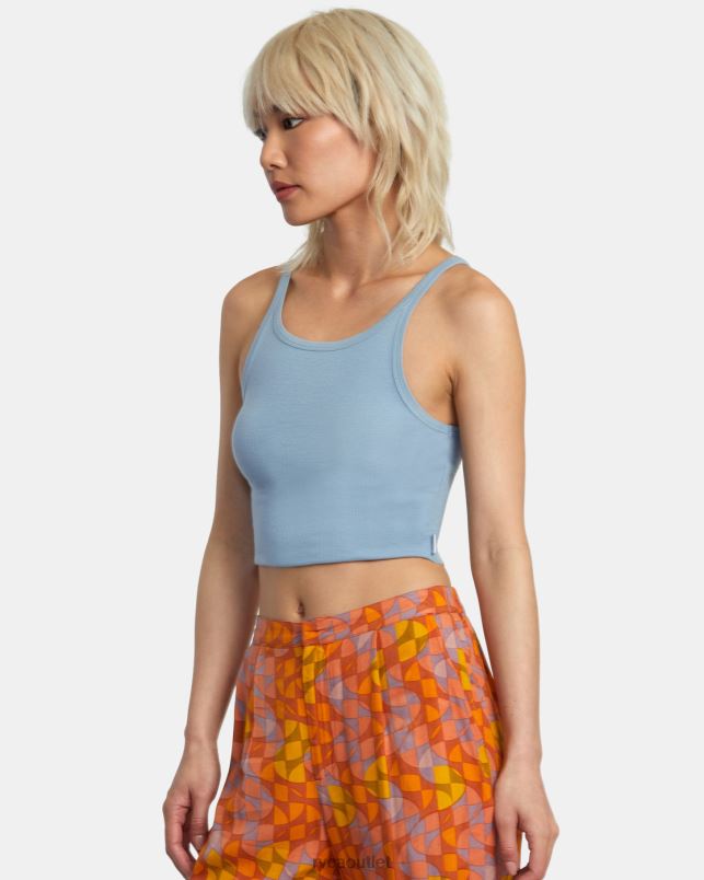 Clothing V84B1335 dusty blue RVCA Women Slide Tank Top