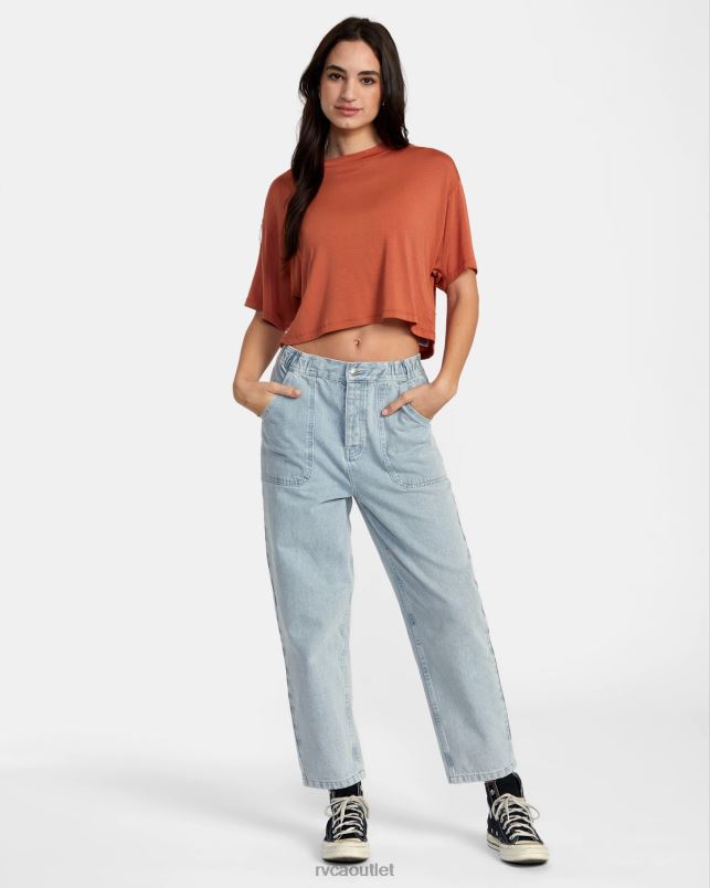 Clothing V84B1354 sandlewood RVCA Women Hooky Tee