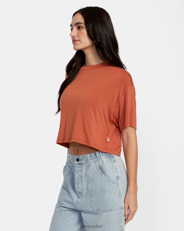 Clothing V84B1354 sandlewood RVCA Women Hooky Tee