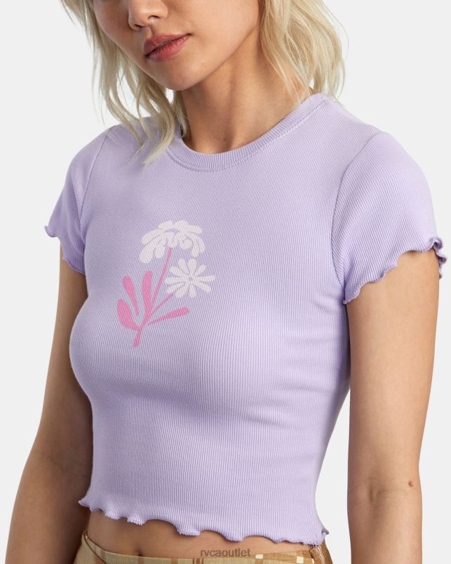Clothing V84B1359 lavender RVCA Women Bloomed Classmate T-Shirt