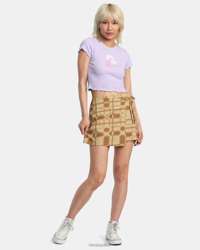 Clothing V84B1359 lavender RVCA Women Bloomed Classmate T-Shirt