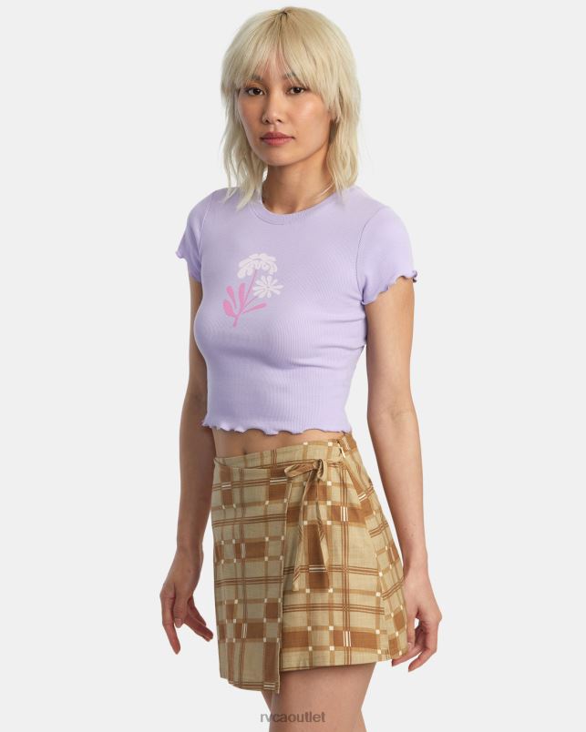 Clothing V84B1359 lavender RVCA Women Bloomed Classmate T-Shirt