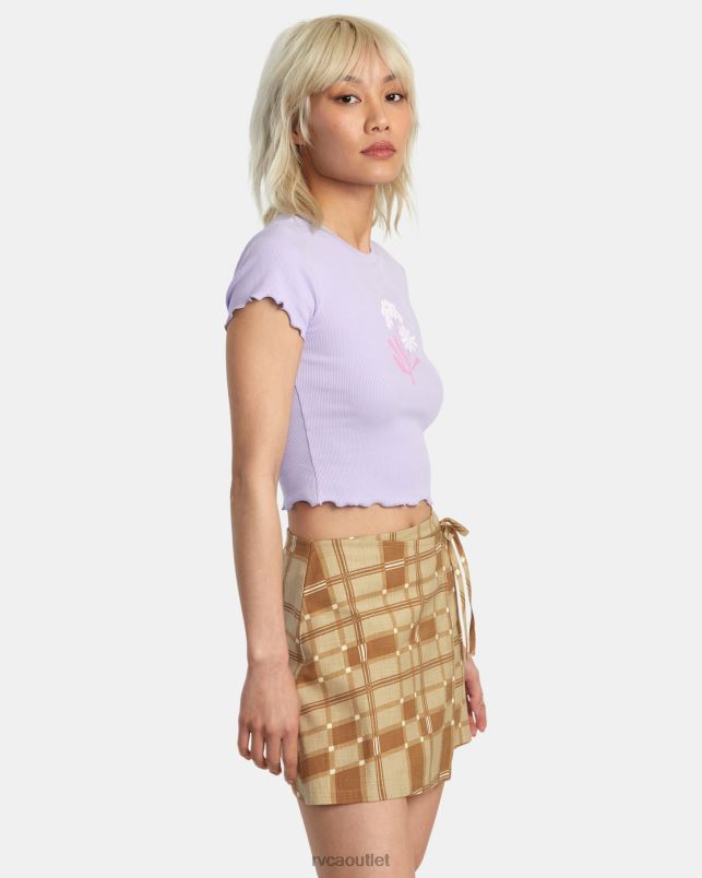 Clothing V84B1359 lavender RVCA Women Bloomed Classmate T-Shirt