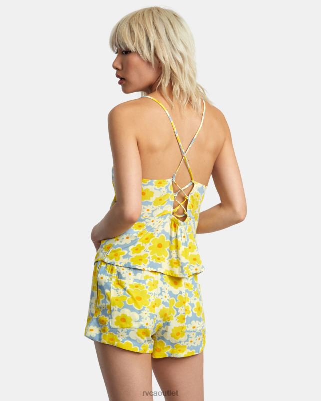 Clothing V84B1390 dusty blue RVCA Women Lily Sleeveless Top