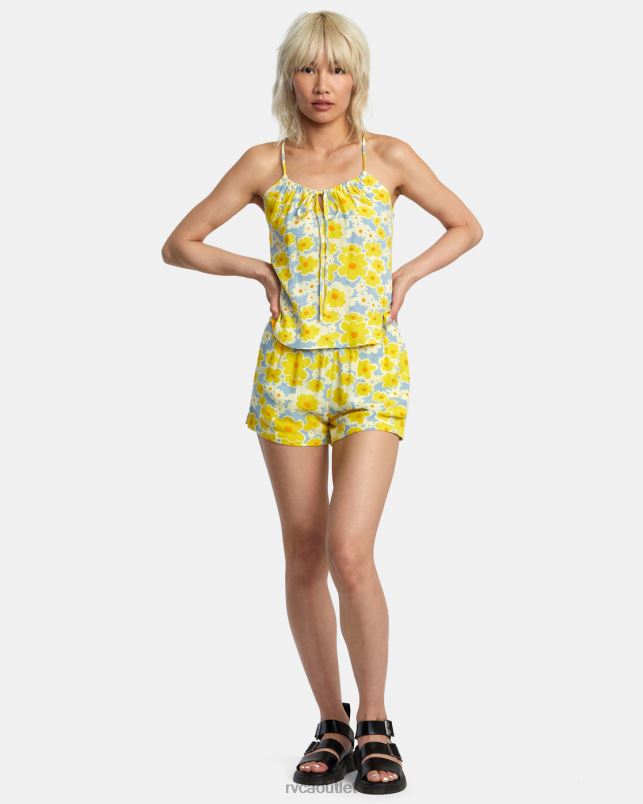 Clothing V84B1390 dusty blue RVCA Women Lily Sleeveless Top