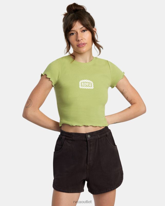 Clothing V84B1429 fern RVCA Women Tangled Classmate T-Shirt