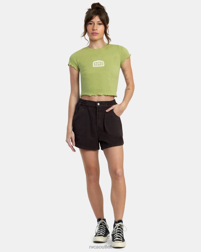 Clothing V84B1429 fern RVCA Women Tangled Classmate T-Shirt