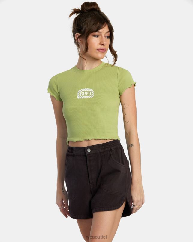 Clothing V84B1429 fern RVCA Women Tangled Classmate T-Shirt