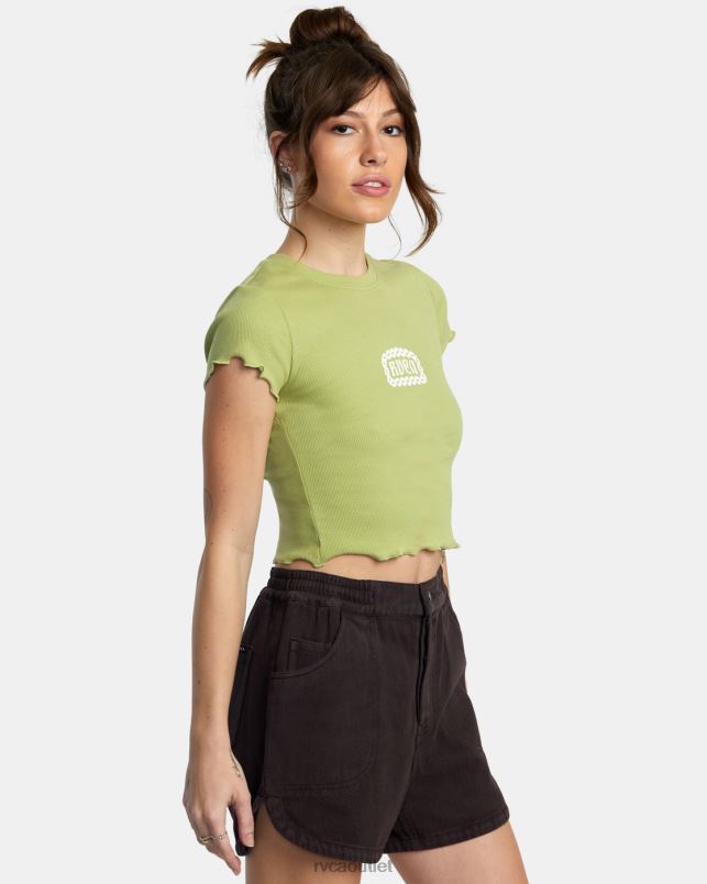 Clothing V84B1429 fern RVCA Women Tangled Classmate T-Shirt