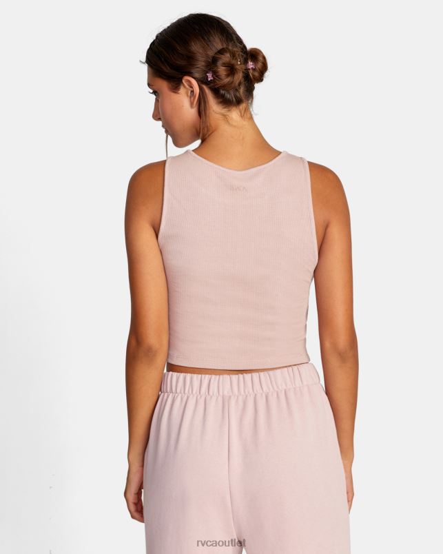 Clothing V84B1510 dusty rose RVCA Women Test Drive Cropped Tank Top