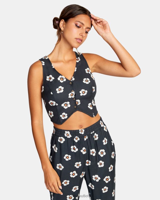 Clothing V84B1518 pirate black RVCA Women Summer Love Vest